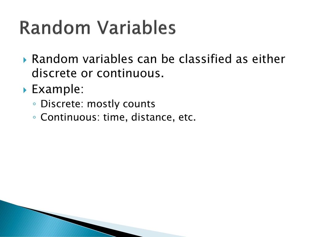 Continuous Random Variable - ppt download