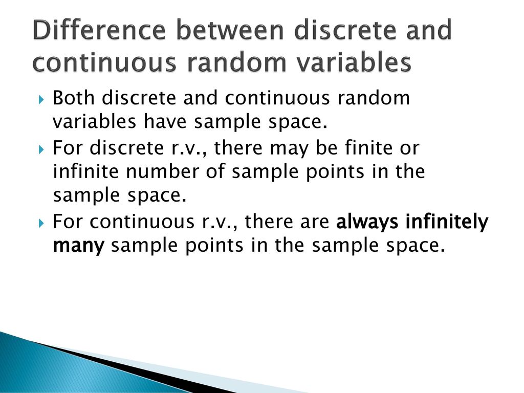 Continuous Random Variable - ppt download