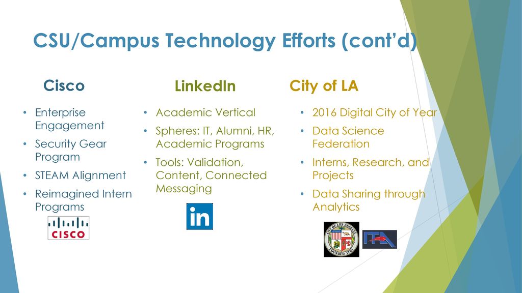 CSU/Campus Technology Efforts (cont’d)