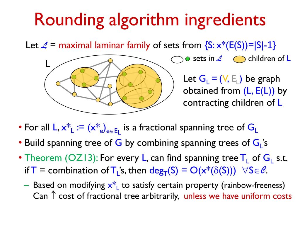Approximation Algorithms For Min Cost Chain Constrained Spanning Trees Ppt Download