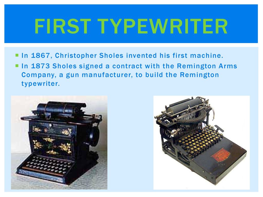 The History of the Typewriter