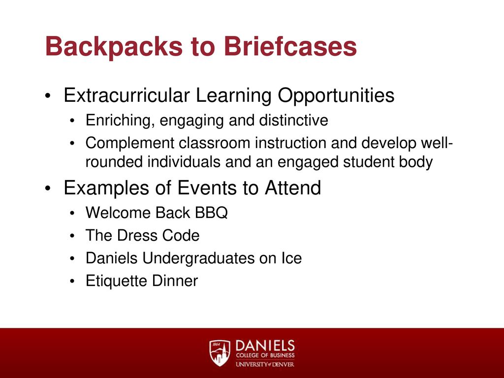 Backpacks to Briefcases