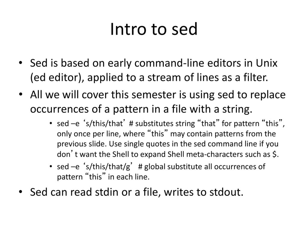Csc 352 unix programming spring ppt download