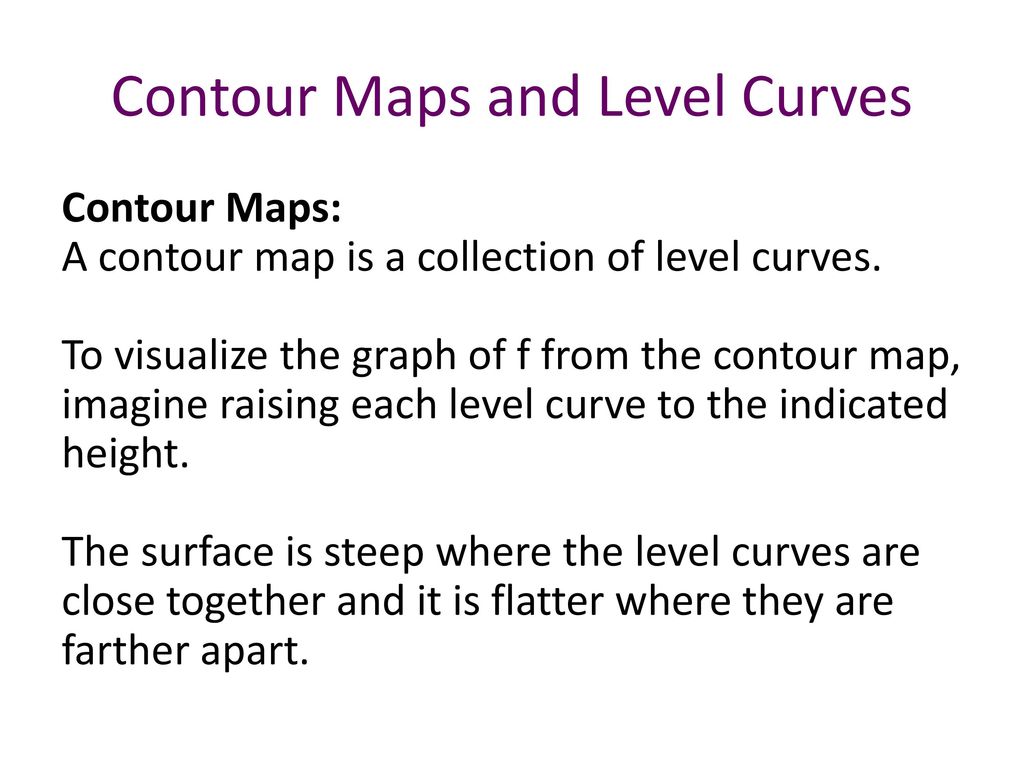 Solved Level Curves and Contour Map One of the most useful