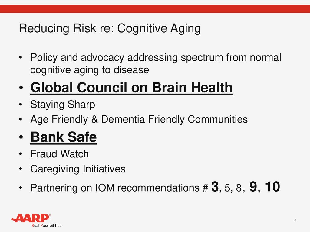 Banking for Cognitive Ageing and Dementia - ppt download