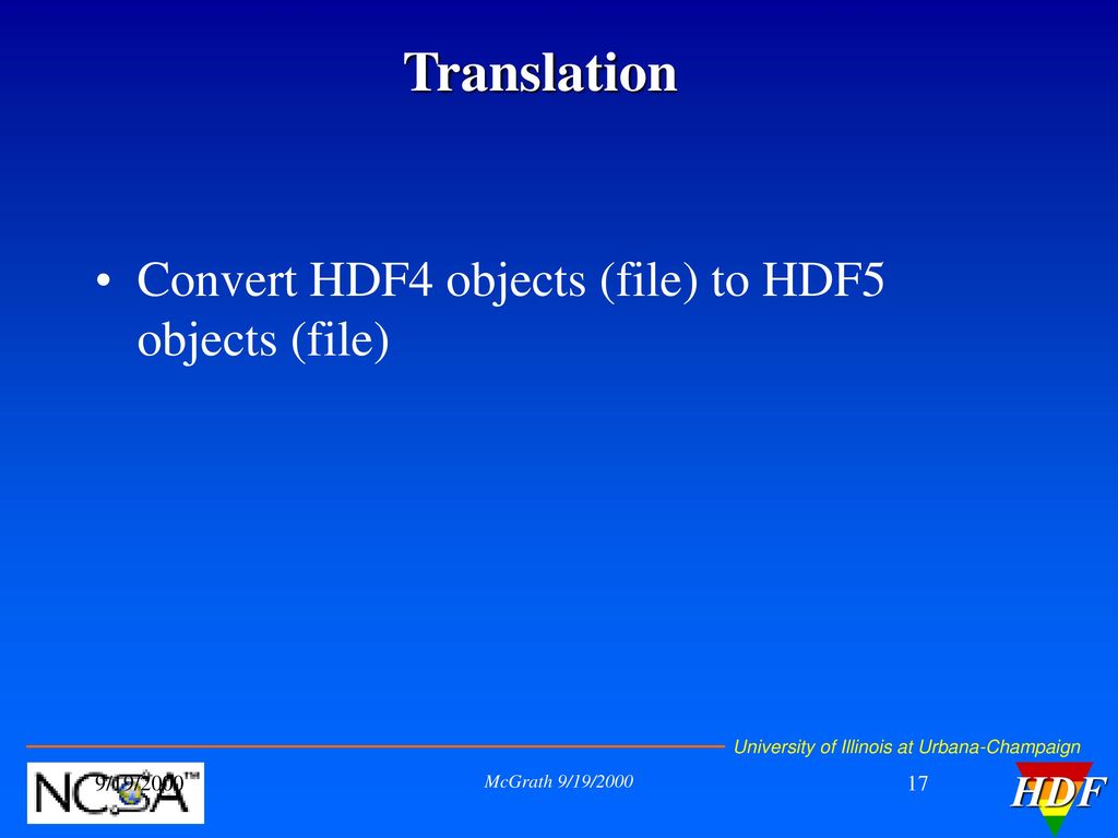 Transition from hdf4 to hdf5 issues ppt download