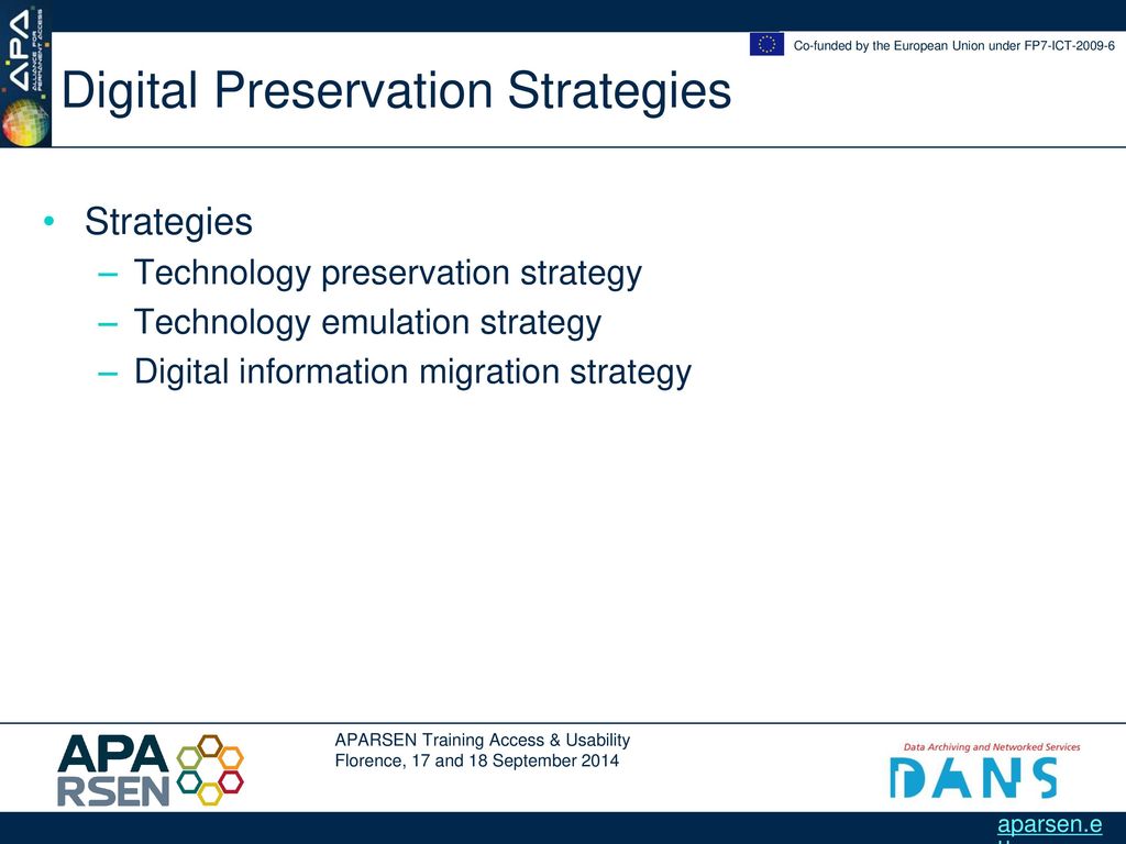 Digital Preservation Strategies