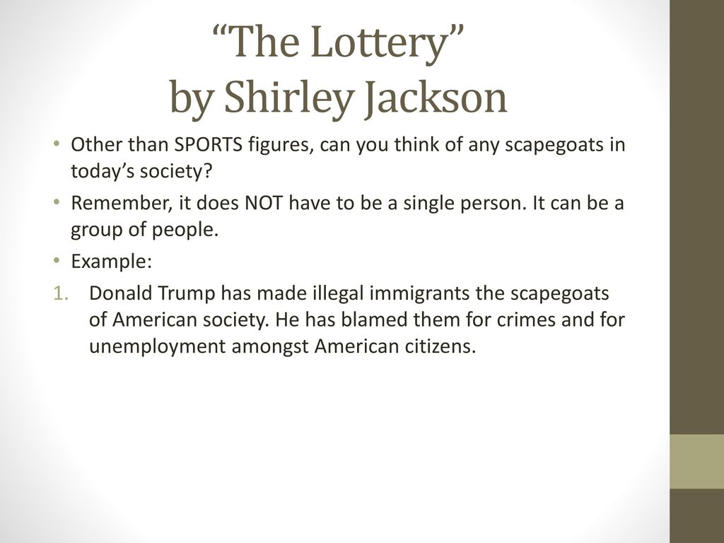 the lottery by shirley jackson foreshadowing