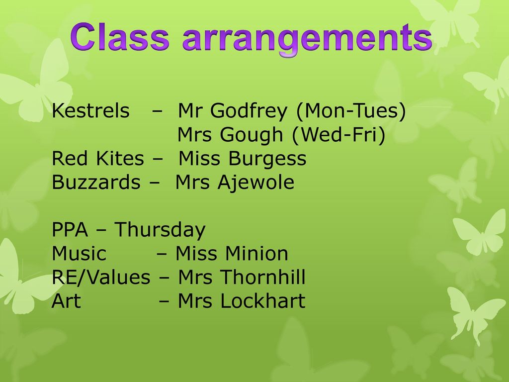 Class arrangements
