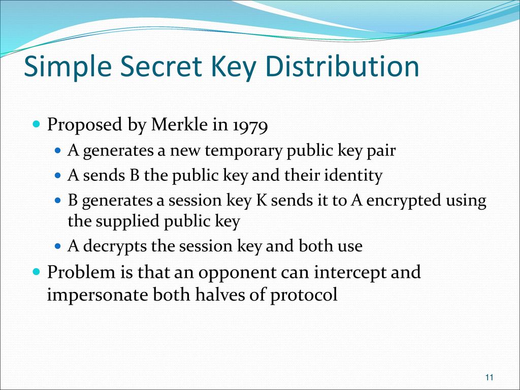 Simple Secret Key Distribution