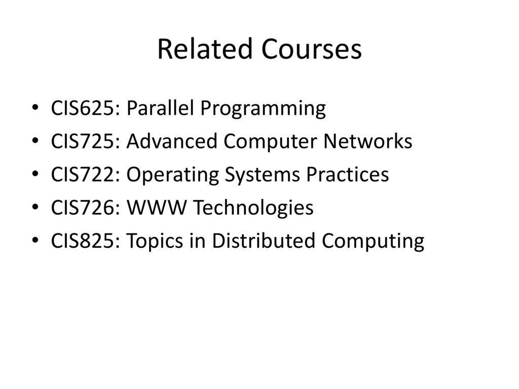 Advanced Operating Systems CIS ppt download