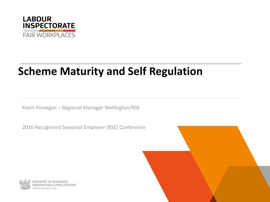 Scheme maturity and self regulation ppt download