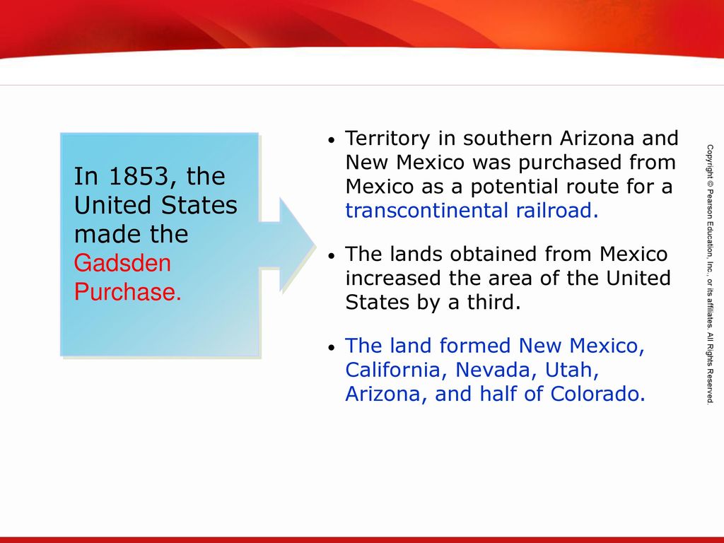 in the gadsden purchase the united states purchased land from