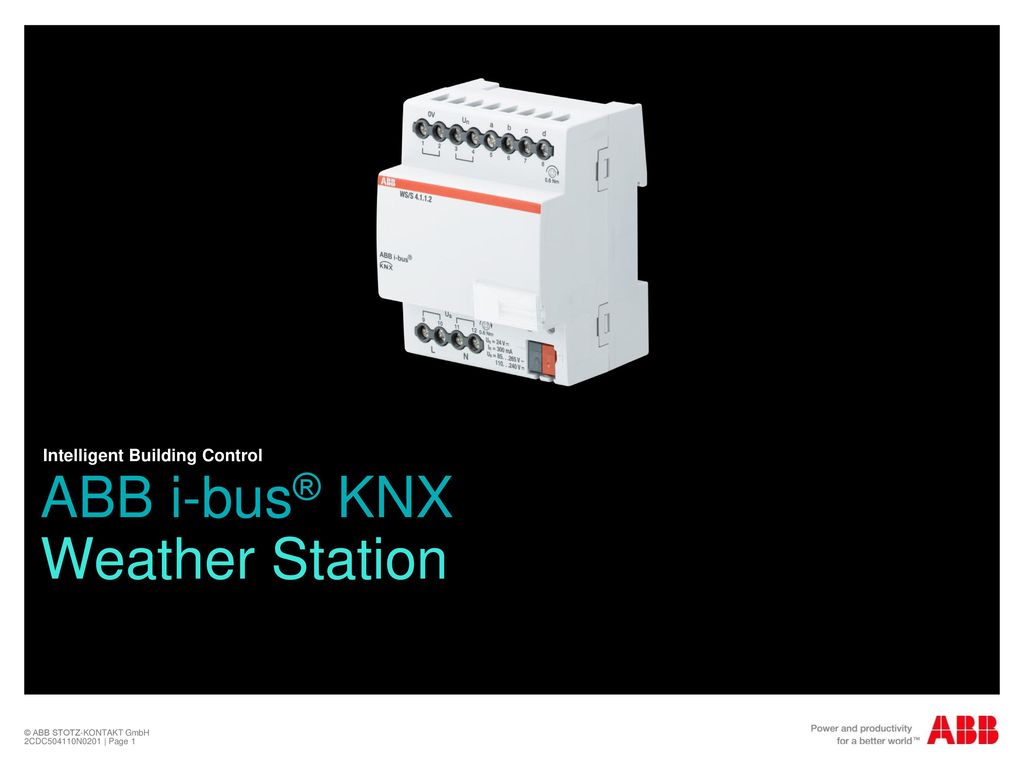 ABB I-bus® KNX Weather Station - Ppt Download