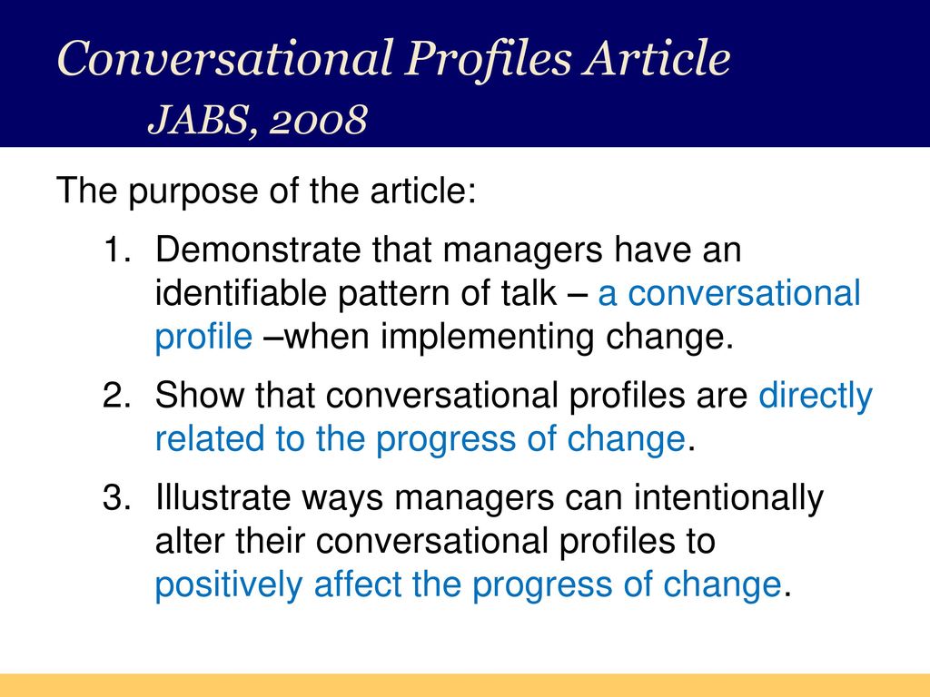 Conversational Profiles Article JABS, 2008