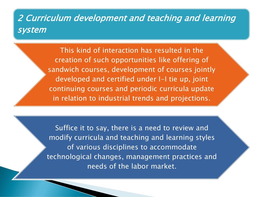 2 Curriculum development and teaching and learning system