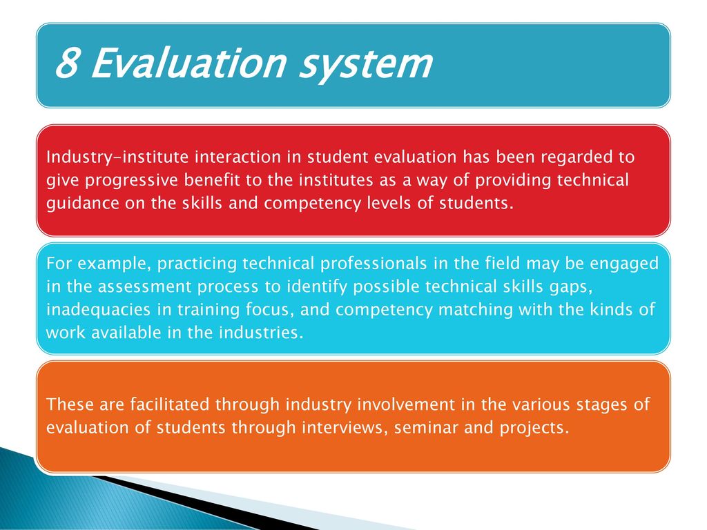 8 Evaluation system