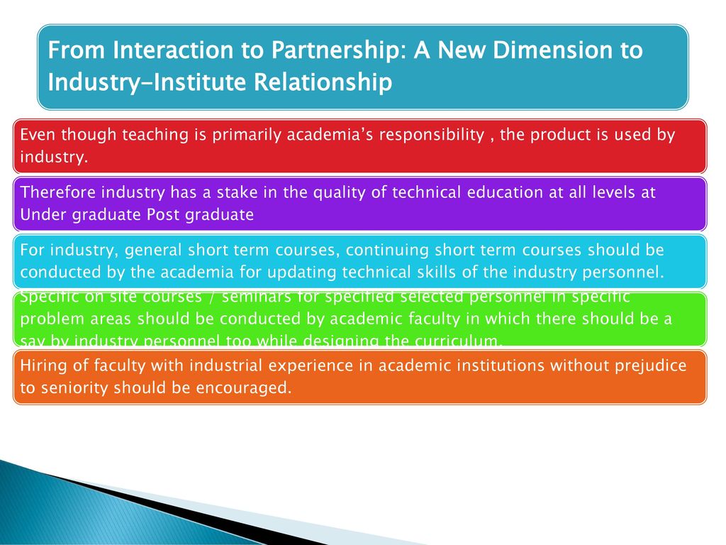 From Interaction to Partnership: A New Dimension to Industry-Institute Relationship