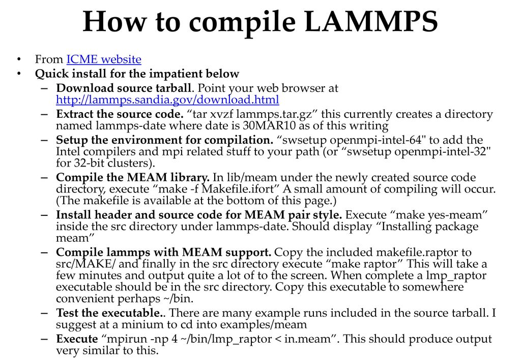 Introduction to LAMMPS - ppt download