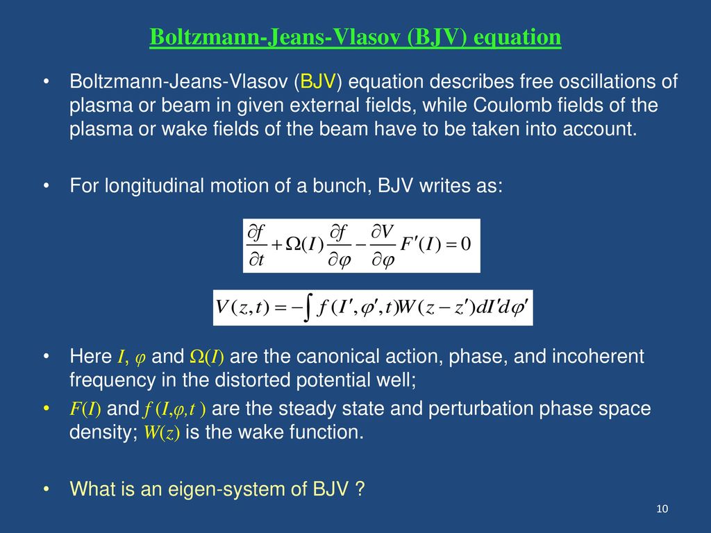 Boltzmann-Jeans-Vlasov (BJV) equation