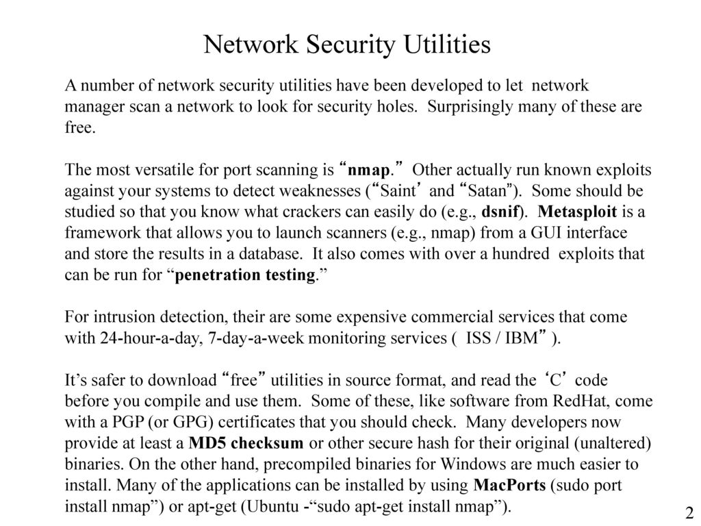 Network Security Utilities - ppt download