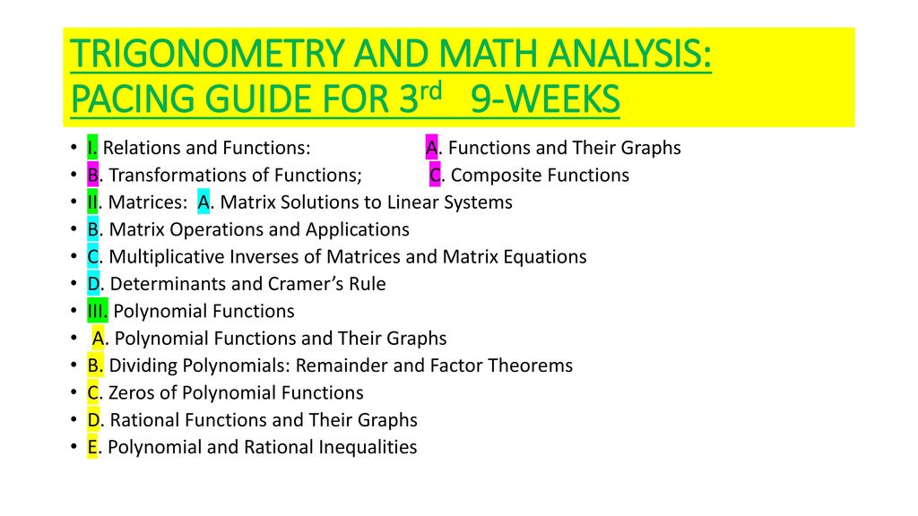 TRIGONOMETRY & MATH ANALYSIS - ppt download