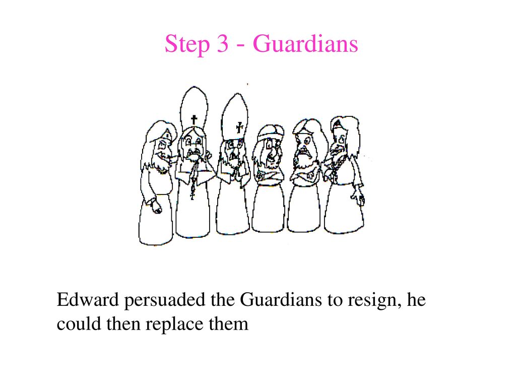Step 3 - Guardians Edward persuaded the Guardians to resign, he could then replace them
