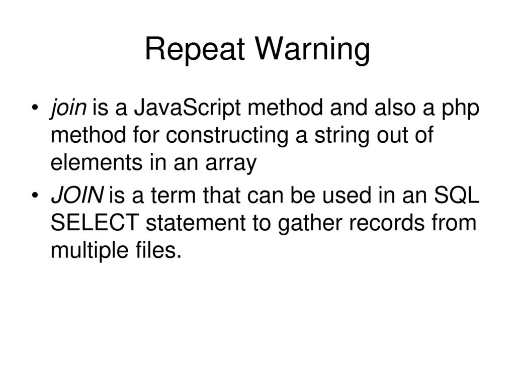 Creating Databases Local storage. join & split - ppt download