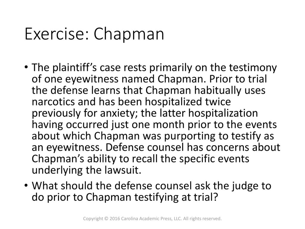 Chapter 1 Structure of the Trial Presentation of Evidence ppt download