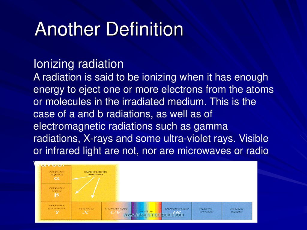 Ionizing Radiation - ppt download