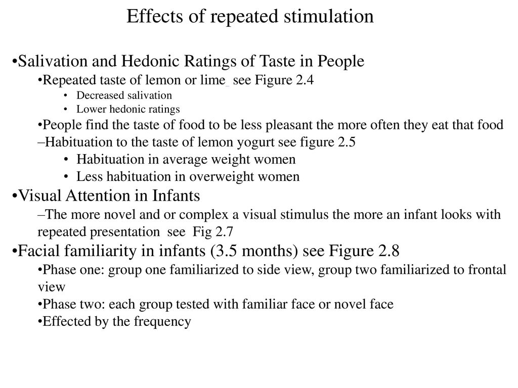 Effects of repeated stimulation