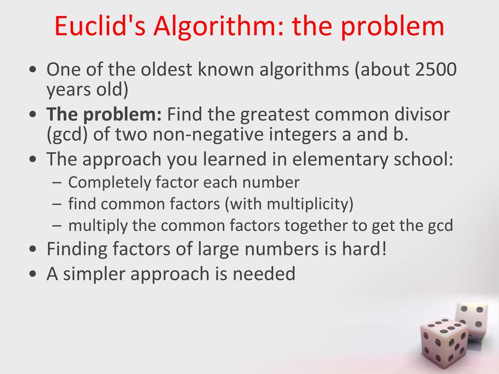 MA/CSSE 473 Day 06 Euclid's Algorithm. - ppt download