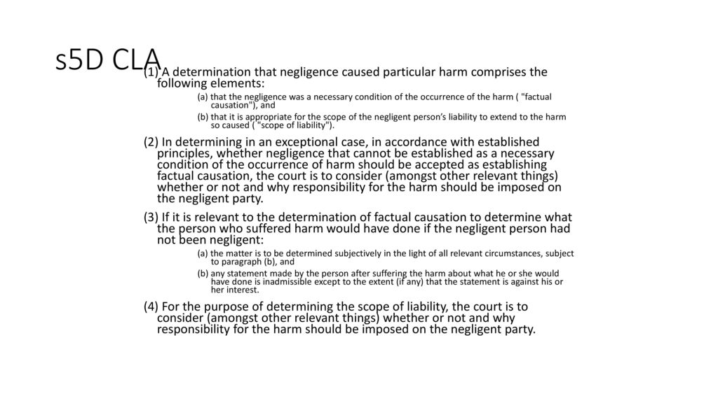 Torts lecture 9a causation damage greg young ppt download