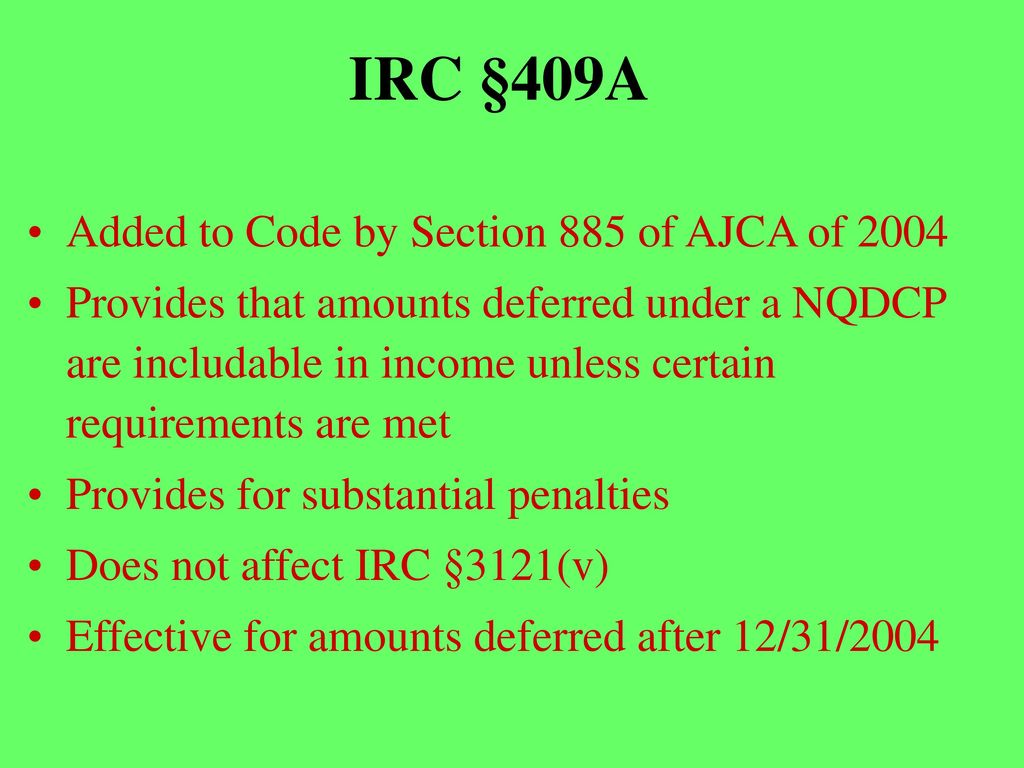 Non qualified deferred compensation ppt download