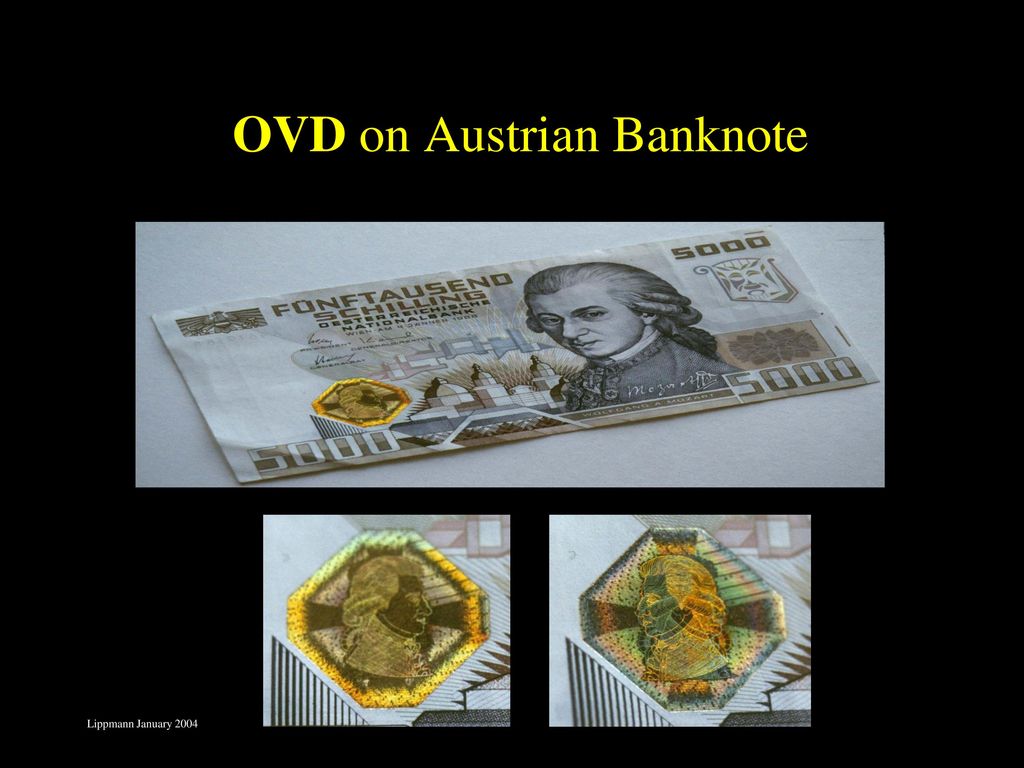OVD on Austrian Banknote