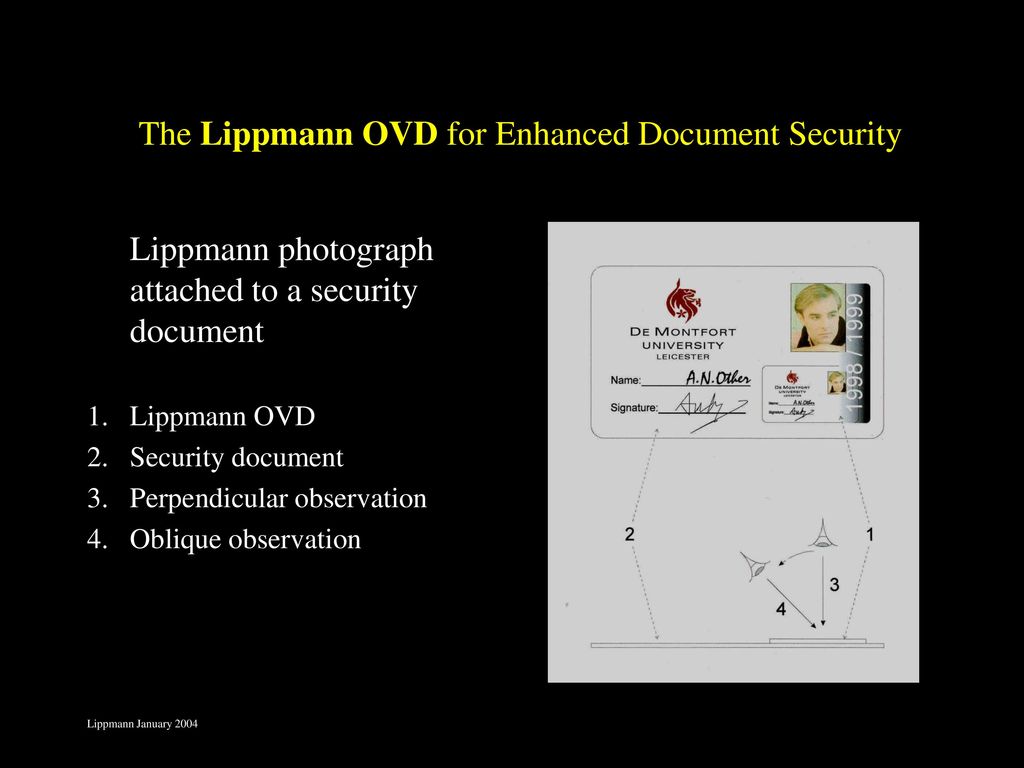 The Lippmann OVD for Enhanced Document Security
