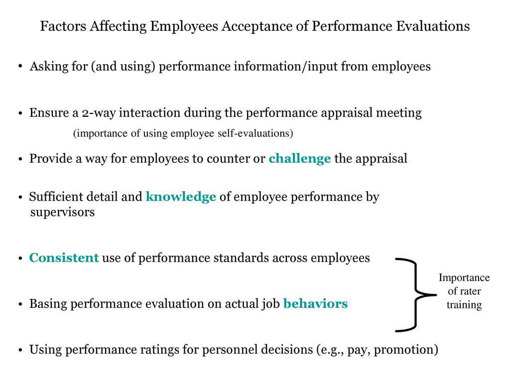 factors affecting job evaluation