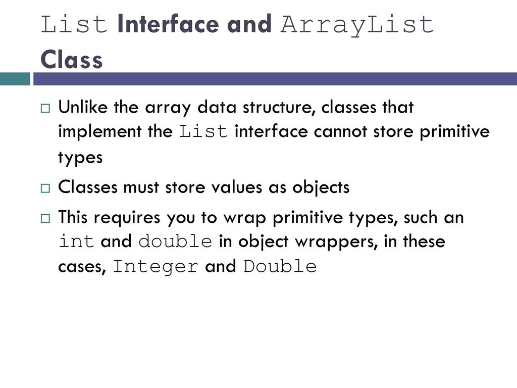 Lists and the Collections Framework - ppt download