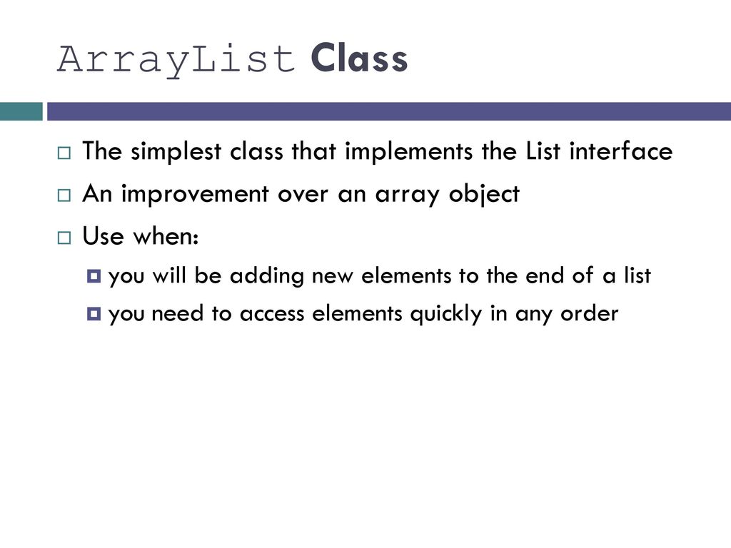 Lists and the Collections Framework - ppt download