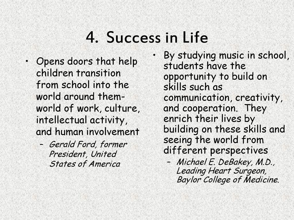 4. Success in Life