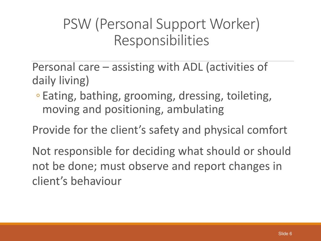 The Role Of The Support Worker - Ppt Download