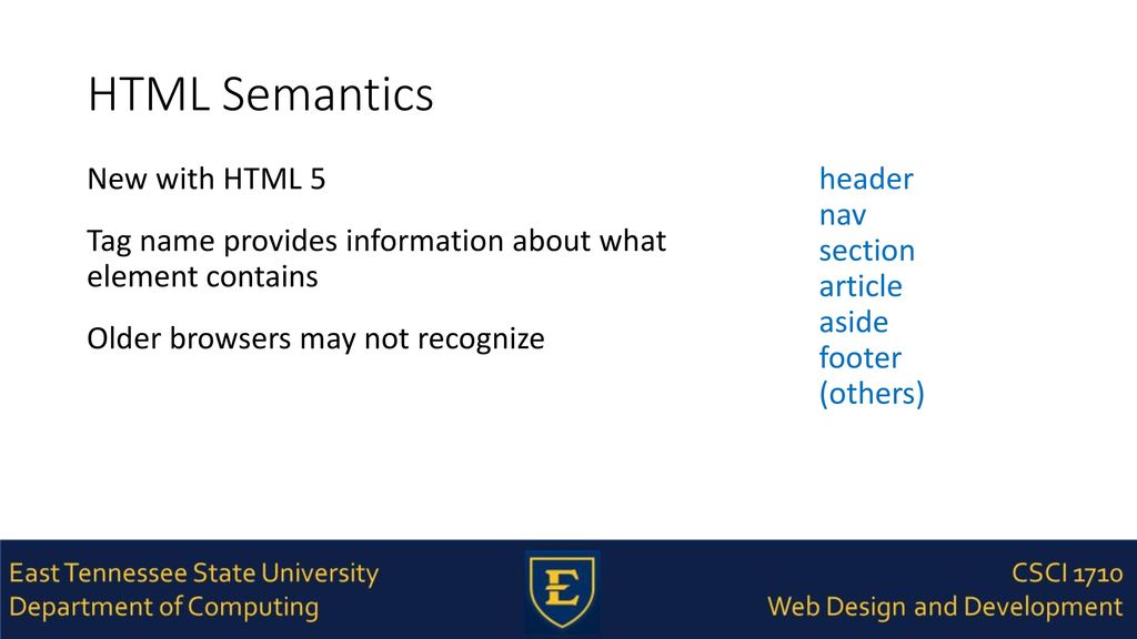 9 - High Points CSCI Introduction to Web Development and Design - ppt ...