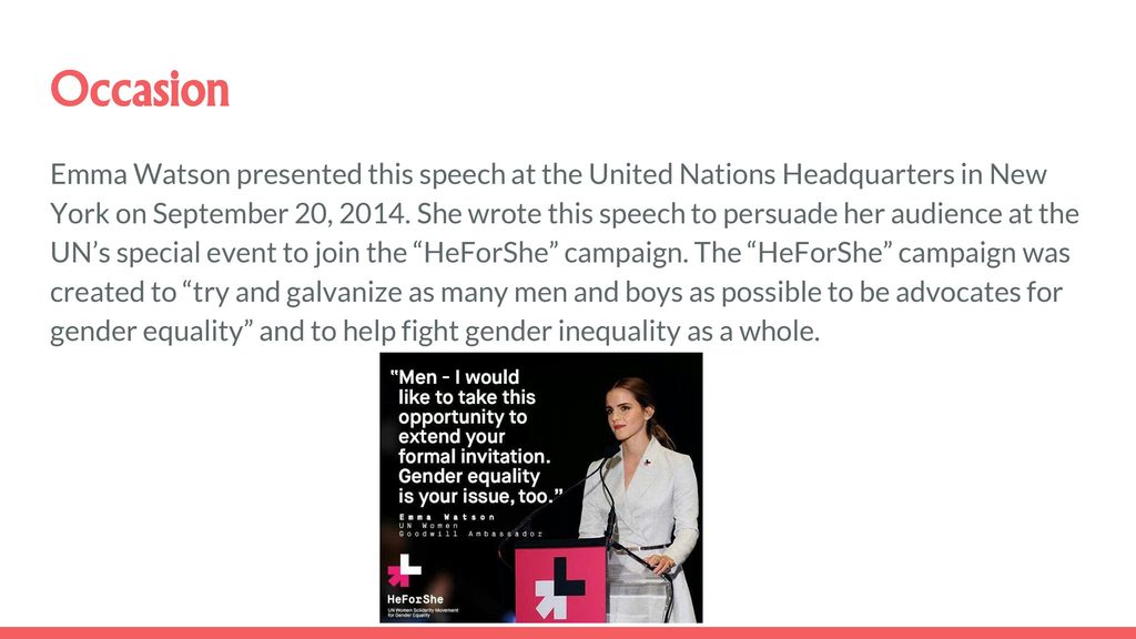 Emma Watson: Equality is Your too - ppt download