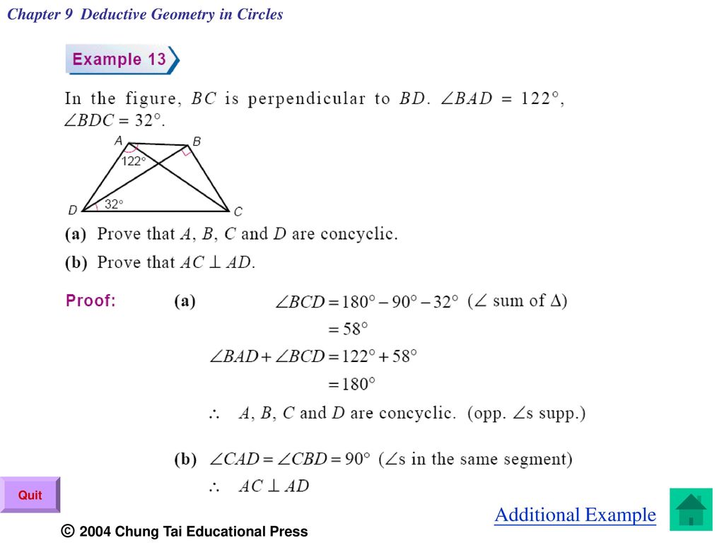 Chapter 9 Deductive Geometry in Circles - ppt download