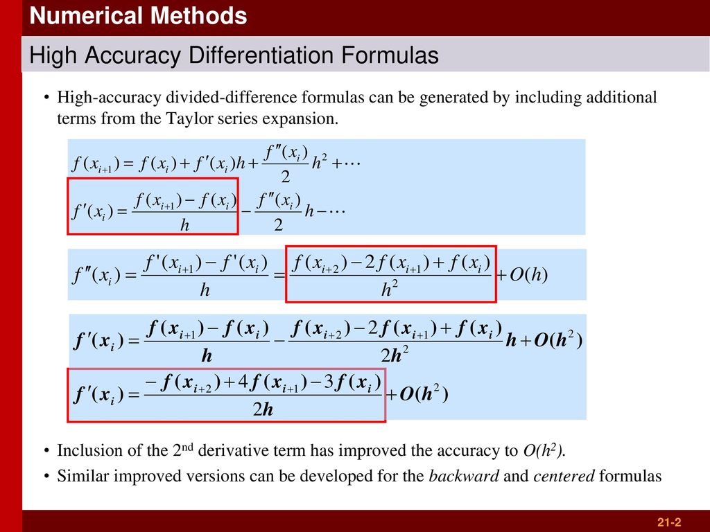 Numeric limits. High accuracy differentiation Formula. High accuracy differentiation. Метод accuracy формула. Differentiation Formulas.