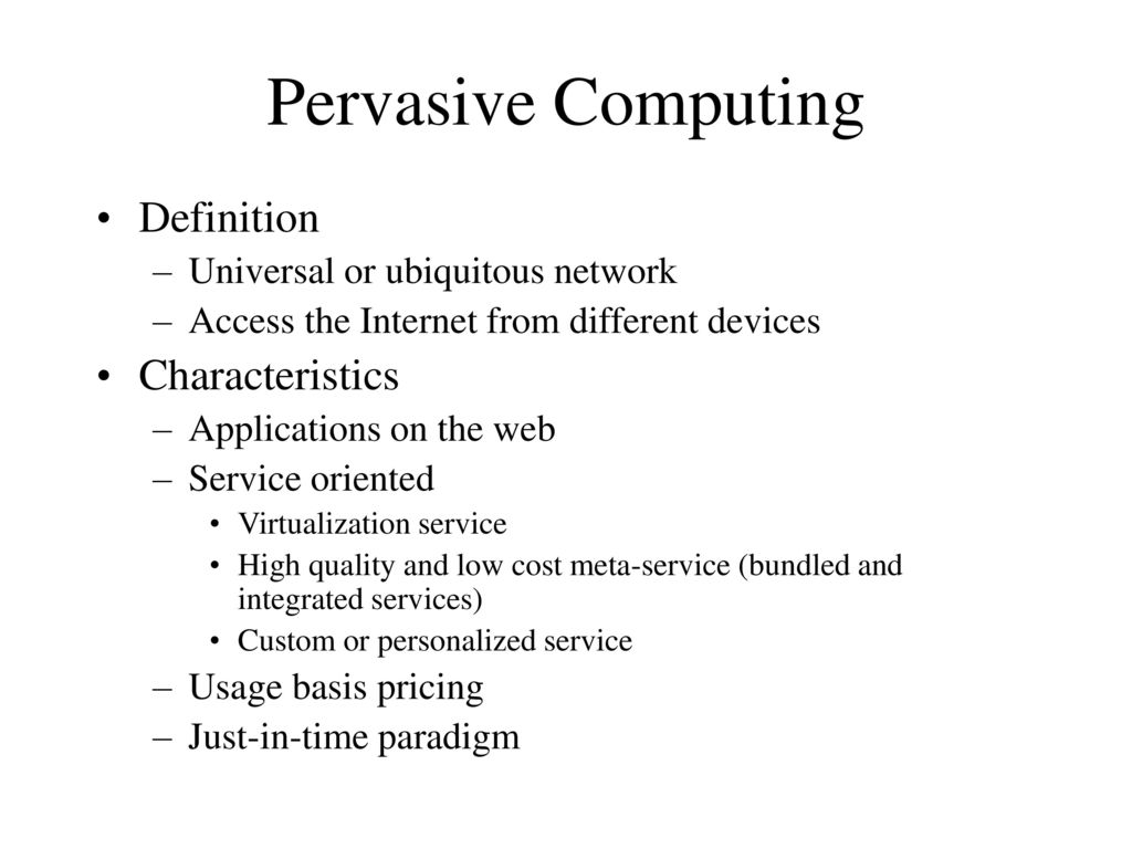 Pervasive Computing and Future - ppt download