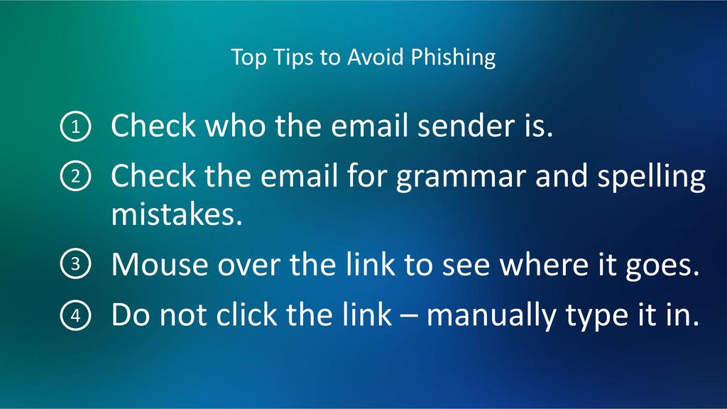 Top Tips to Avoid Phishing
