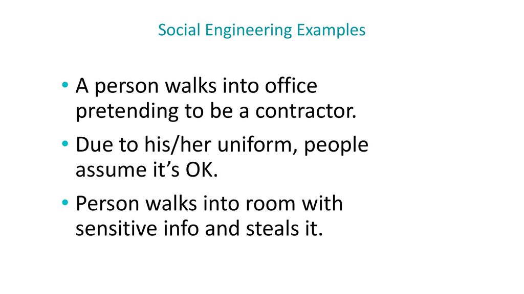 Social Engineering Examples