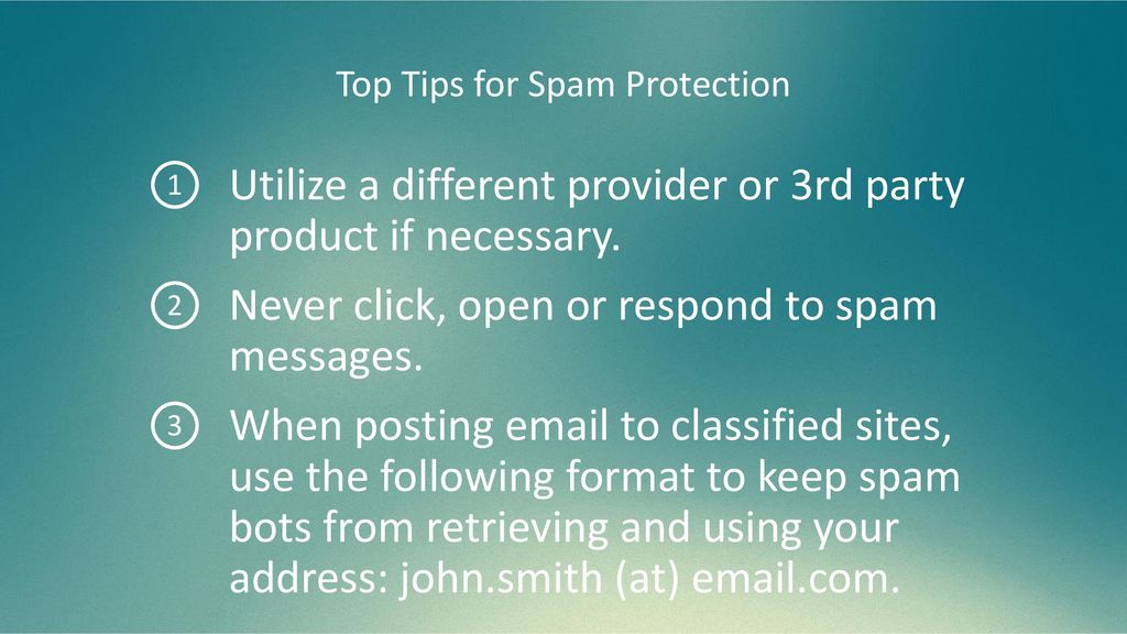Top Tips for Spam Protection