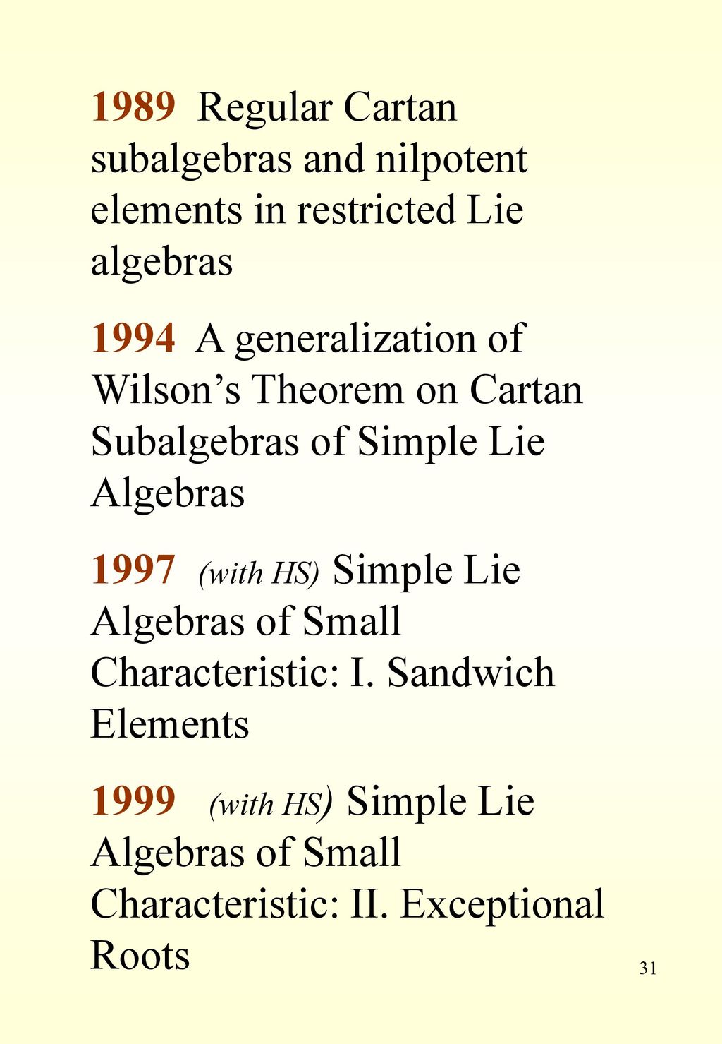 1989 Regular Cartan subalgebras and nilpotent elements in restricted Lie algebras